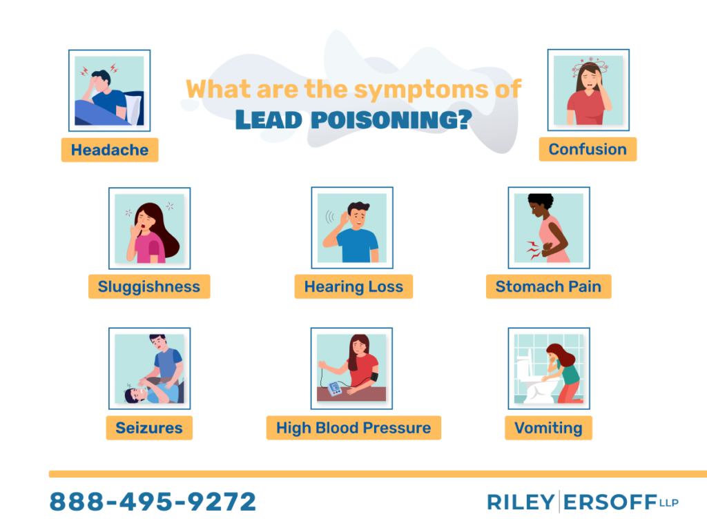 What are the symptoms of lead poisoning?